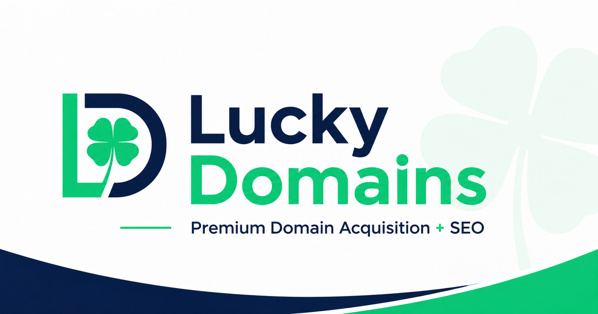 Lucky Domains, redesigned website for premium domain acquisition and SEO